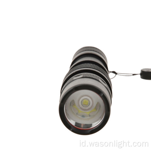 Aluminium berkualitas tinggi kustom Panjang poweful light light light rechargeable taktis senter obor